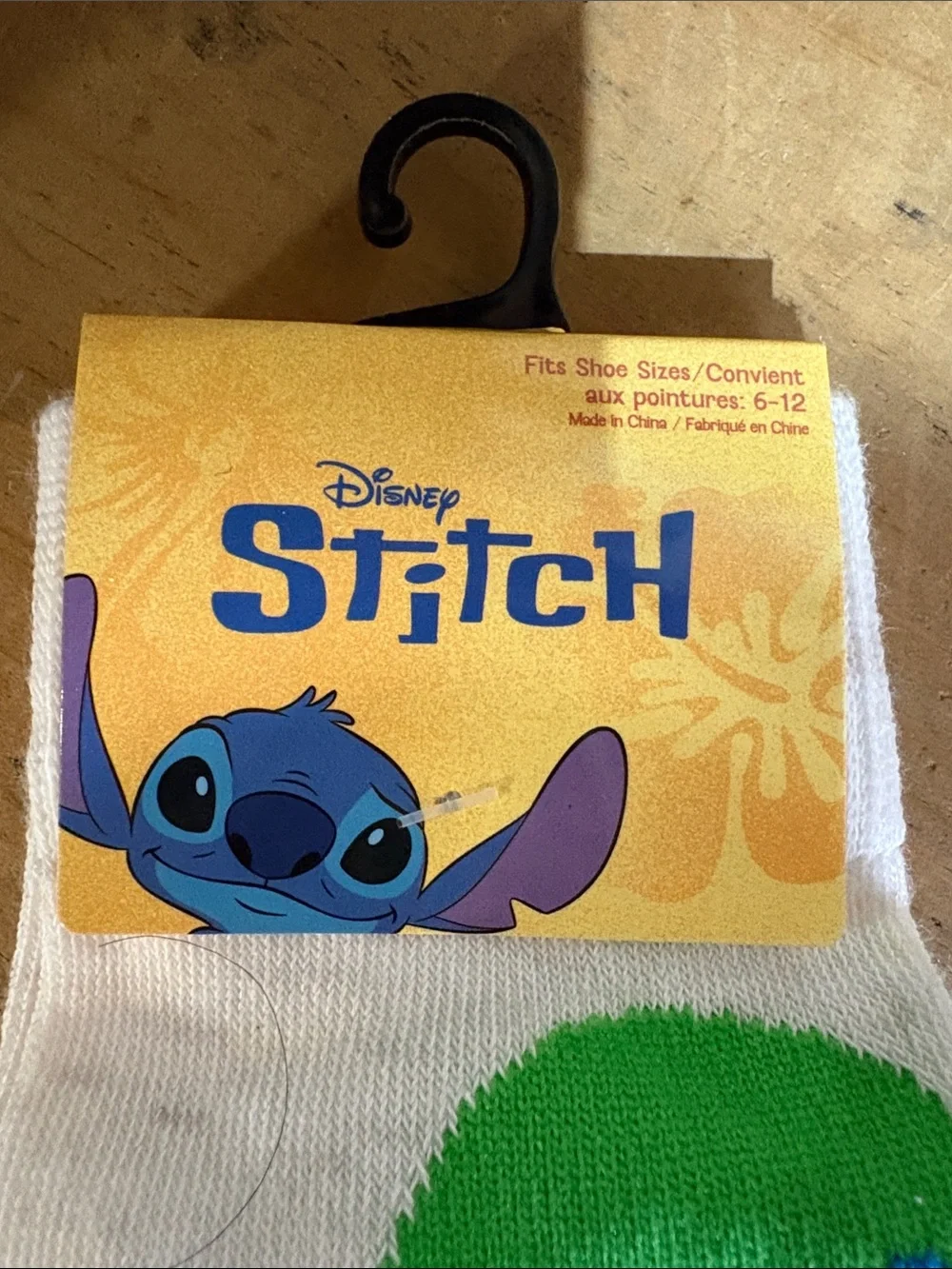 Disney Stitch Crew Socks - Blue, Green & White